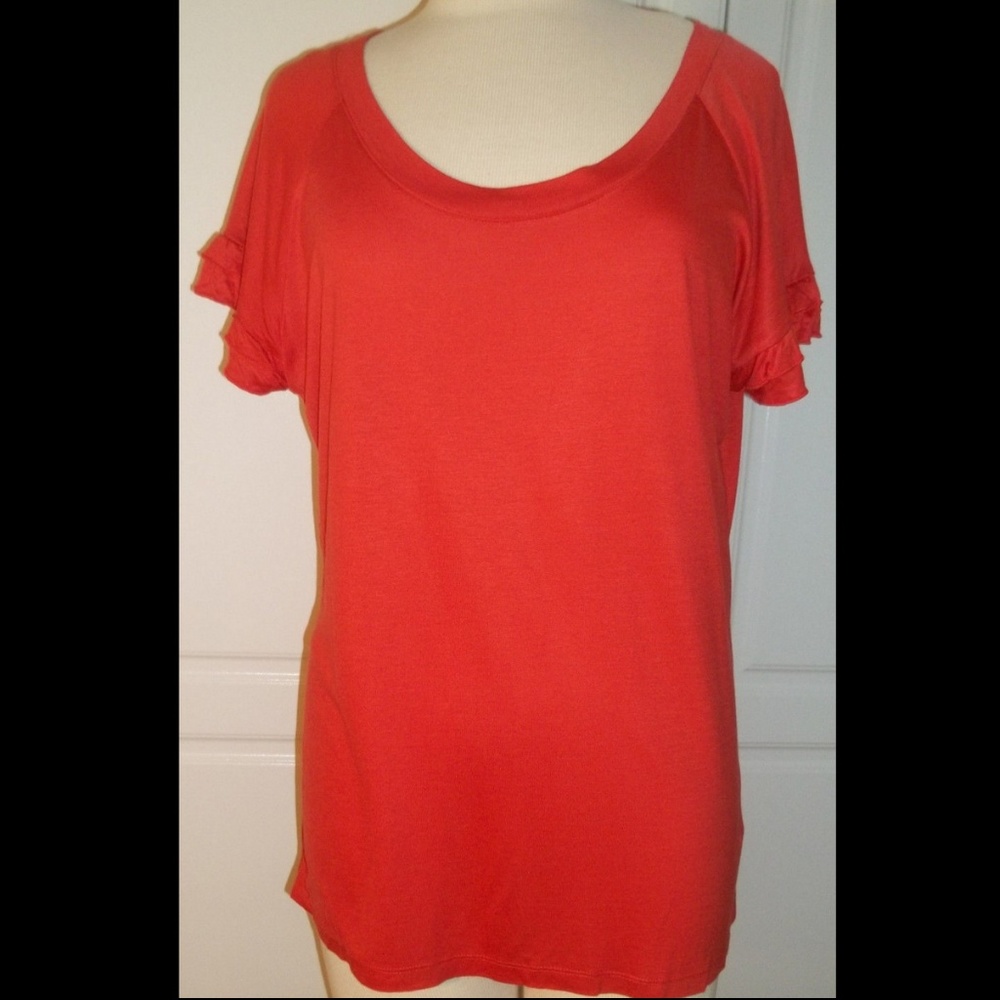 MERCER STREET STUDIO orange T-shirt blouse XL✨